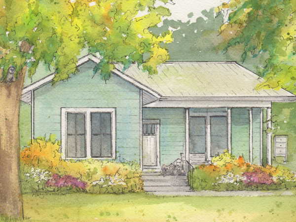 Painting of your home in watercolor