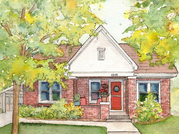 Commissioned home portrait