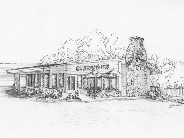 Architectural sketch of building