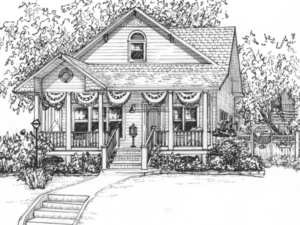 Ink sketch of your house
