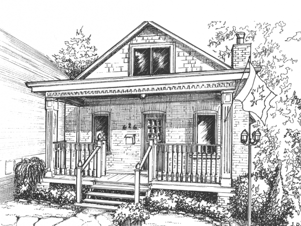 8"x 10" Architectural home drawing