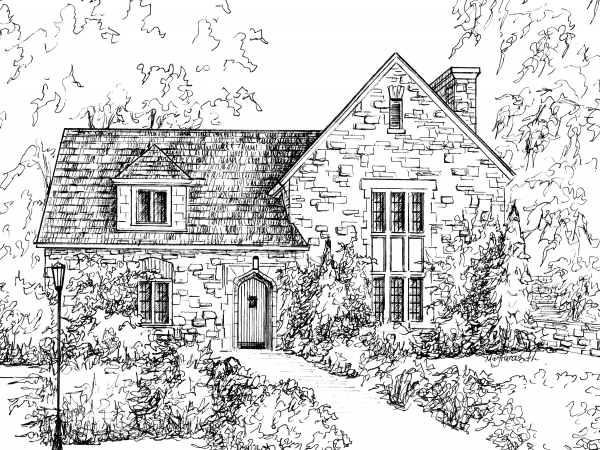 Your wedding venue drawn by artist