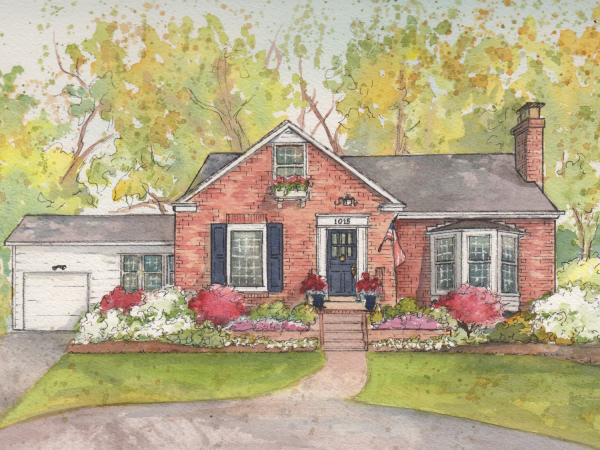 8 x 10 custom home portrait