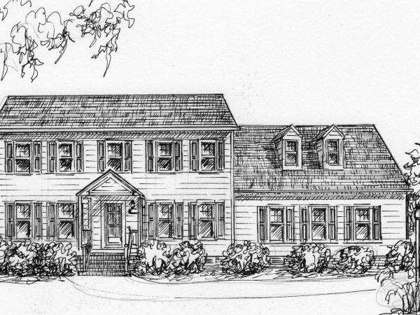 my house drawn from photo