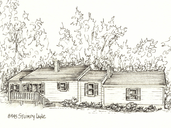 5"x 7" house portrait