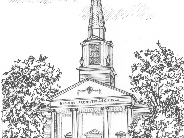 Church Sketch in Ink