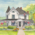 Hand painted watercolor home portrait Watercolor painting of your home