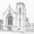 Wedding Venue Portrait Your wedding venue drawn in ink