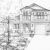 Hand drawn house portrait House portrait in ink