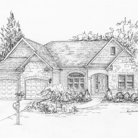 Your home drawn in ink