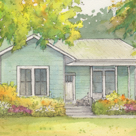Painting of your home in watercolor