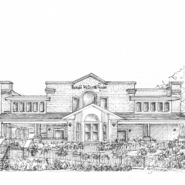 Architectural Illustration in Ink or your commercial building