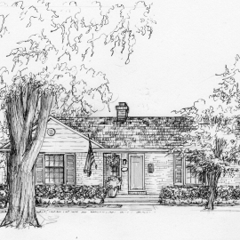 Your house drawn in ink