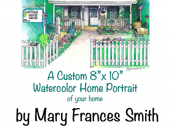 8"x 10" watercolor home portrait