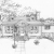 House illustration in ink