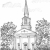 Church Sketch in Ink